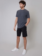 Threadbare Black Cotton Cargo Shorts With Stretch - Image 5 of 5