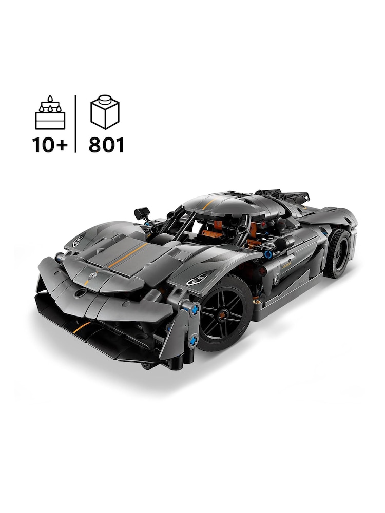 LEGO Technic Koenigsegg Jesko Absolut Grey Hypercar - Image 4 of 8