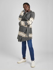 Jojo Maman Bébé drapat cu model fairisle pentru gravide Cardigan - Image 3 of 6