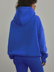 Cobalt Blue Oversized Relaxed Fit Heavyweight Brushed Longline Hoodie Sweatshirt - Image 3 of 6
