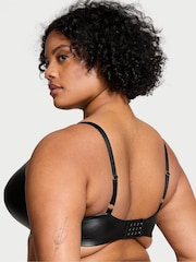 Victoria's Secret Black Push Up Faux Leather Push Up Bra - Image 2 of 3