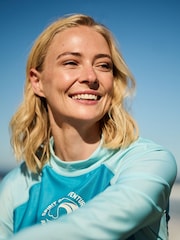 Regatta Blue Womens Long Sleeve Rash Vest - Image 2 of 10