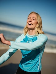 Regatta Blue Womens Long Sleeve Rash Vest - Image 3 of 10