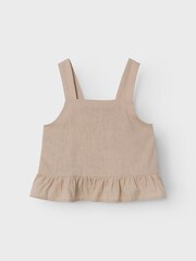 Name It Beige Linen Strap Top - Image 3 of 5
