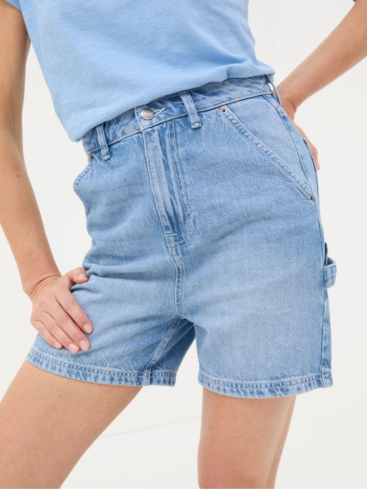 FatFace Cali Blue Denim Carpenter Shorts - Image 1 of 4