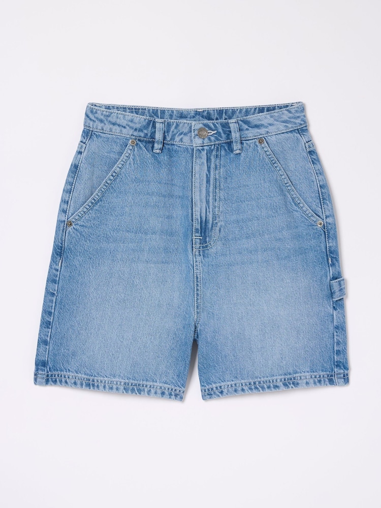 FatFace Cali Blue Denim Carpenter Shorts - Image 4 of 4