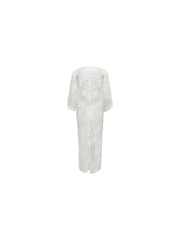ONLY White Embroidered Maxi Beach Cover-Up Kaftan - Image 5 of 5