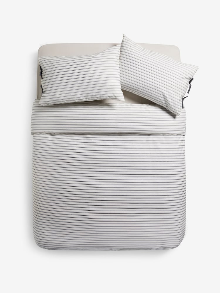 MADE.COM Grey Otto 180 Thread Count Duvet Cover and Pillowcase Set - Image 5 of 5