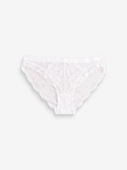 White/Rust Lace High Leg Knickers 2 Pack - Image 8 of 10