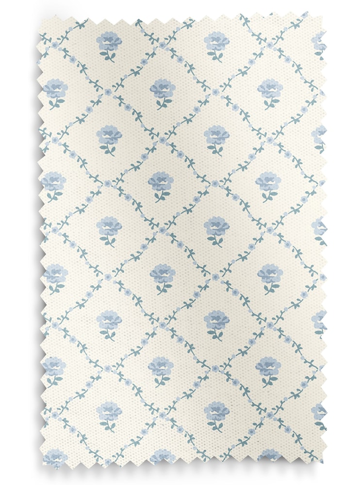 Laura Ashley Pale Seaspray Blue Kate Made to Measure 100% Cotton Roman Blinds - Image 6 of 6