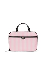 Victoria's Secret Iconic Stripe Pink Jetsetter Hanging Makeup Bag - Image 1 of 3