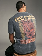 Gris anthracite Guns N' Roses - Ajustement régulier - T-shirt imprimé graphique Band - Image 1 de 8