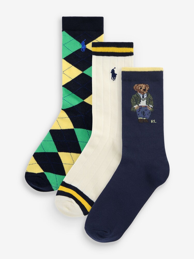 Polo Ralph Lauren Chaussettes bleues ours garçon - Image 1 of 4