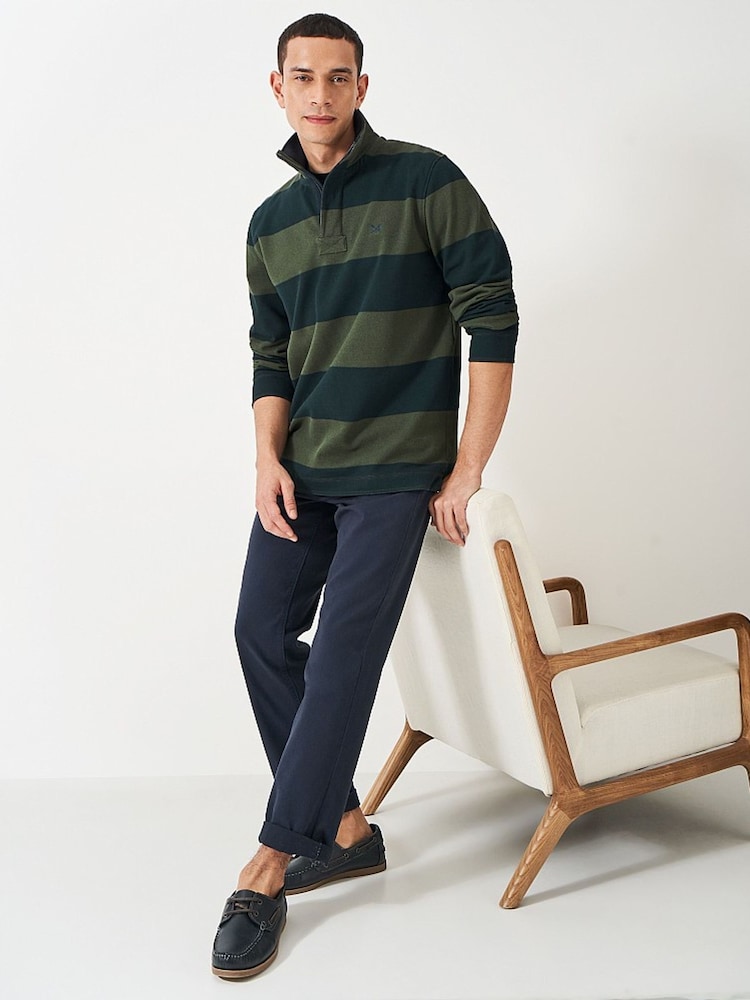 Crew Clothing Padstow Pique Sweatshirt - Image 2 of 5 Crew Clothing Padstow Pique Sweatshirt - Image 2 of 5