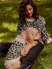 Neutral Brown Animal Dog Jumper - Image 2 of 6