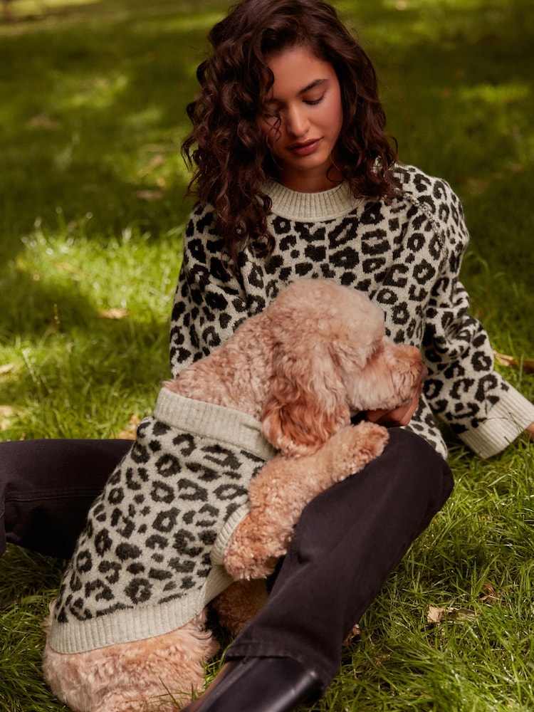Neutral Brown Animal Dog Jumper - Image 2 of 6