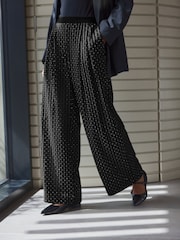 Black Premium Pull On Diamonte Trousers - Image 3 of 8