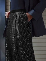 Black Premium Pull On Diamonte Trousers - Image 5 of 8