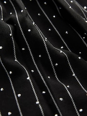Black Premium Pull On Diamonte Trousers - Image 8 of 8