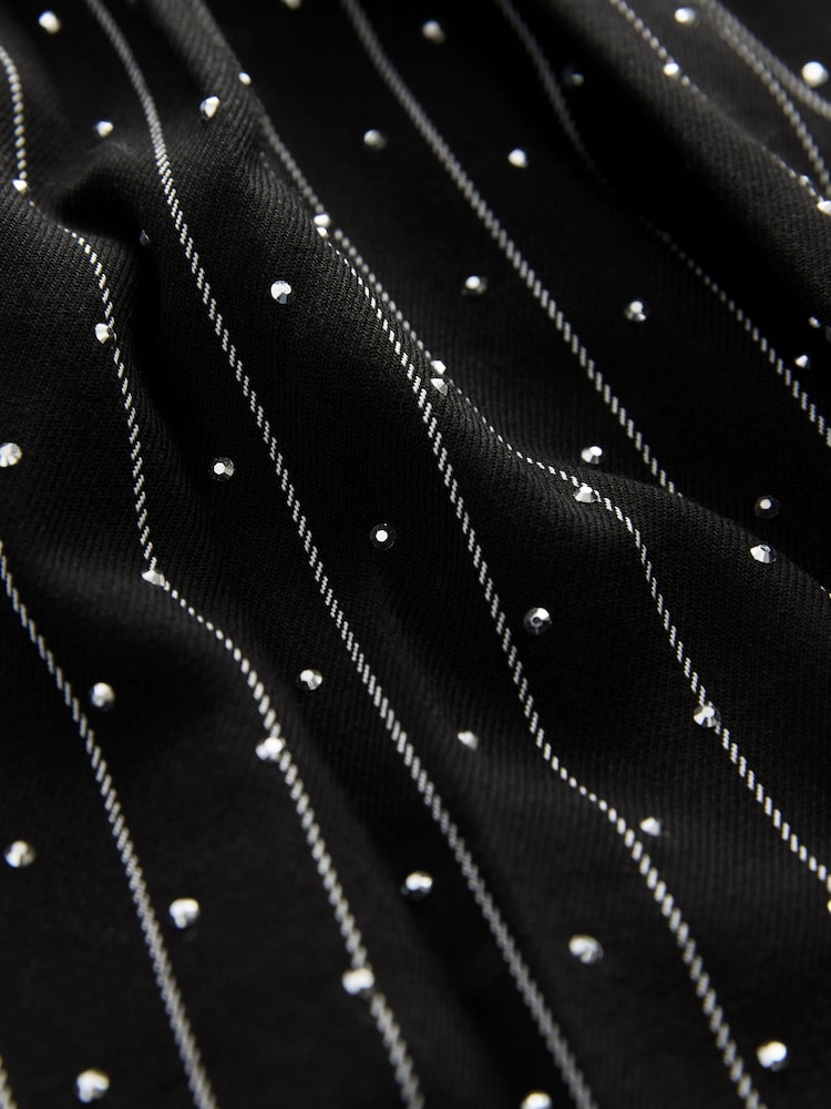 Black Premium Pull On Diamonte Trousers - Image 8 of 8