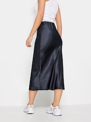 PixieGirl Petite Blue Satin Midaxi Skirt - Image 3 of 3