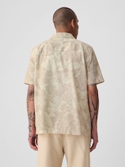 Gap Beige Linen Cotton Short Sleeve Shirt - Image 2 of 4