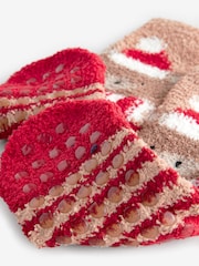 Red Bear Christmas Cosy Ankle Socks - Image 3 of 3