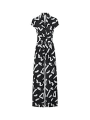 Hot Squash Petite Wide Leg Black Jumpsuit - Image 3 of 3