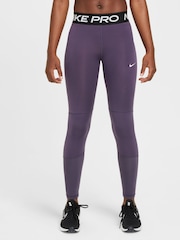 Nike Purple Raisin Dri-FIT High Waisted Pro Leggings - Image 3 of 6
