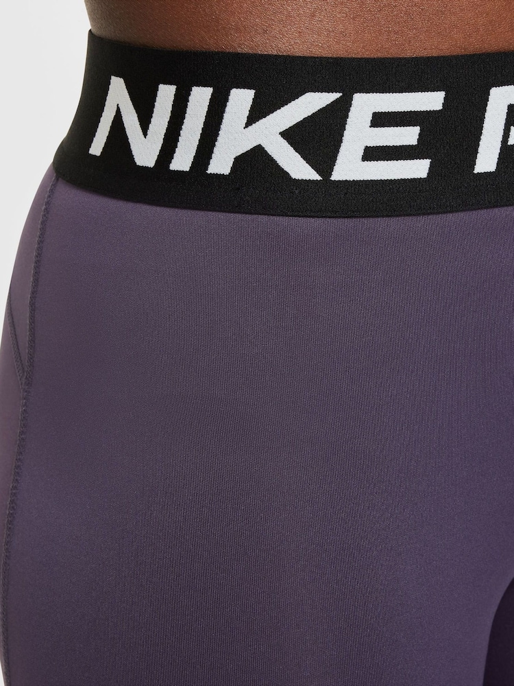 Nike Purple Raisin Dri-FIT High Waisted Pro Leggings - Image 4 of 6