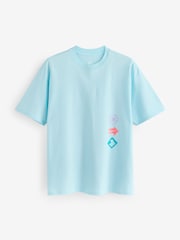 Nike Blue Sportswear Back Graphic Print T-Shirt - Image 1 of 2