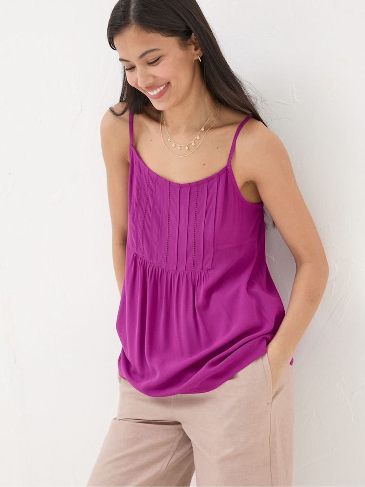 FatFace Sloane Purple Cami Vest - Image 1 of 4 FatFace Sloane Purple Cami Vest - Image 1 of 4