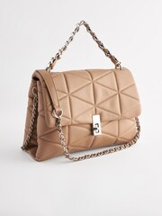 Cream Handheld Quilted Bag - Image 5 of 9
