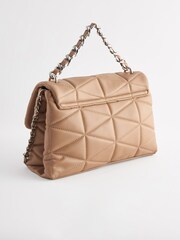 Cream Handheld Quilted Bag - Image 7 of 9