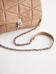 Cream Handheld Quilted Bag - Image 9 of 9