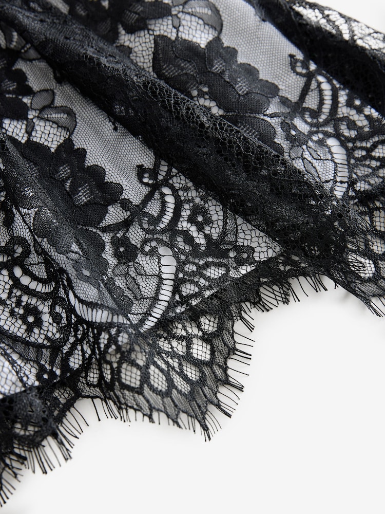 Black Lace Cami And 100% Cotton T-Shirt Set (3-16yrs) - Image 9 of 9