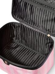 Victoria's Secret Iconic Stripe Pink Makeup Bag - Image 2 of 3