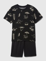 Gap Black Graphic Short Pyjama Set (3-13yrs) - Image 1 of 1