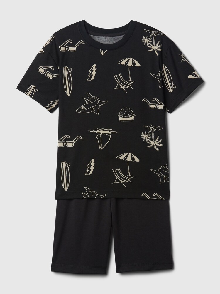 Gap Black Graphic Short Pyjama Set (3-13yrs) - Image 1 of 1