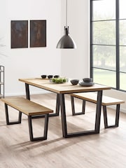 Julian Bowen Black Hilton Bench - Image 1 of 6