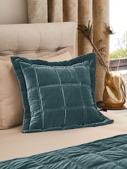 Quilted Lustre Velvet Cushion - Изображение 1 из 5