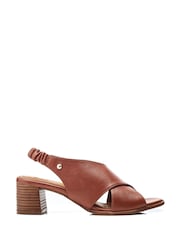 Moda in Pelle Prinia Cross-Over Low Block Elastic Sandals - Image 1 of 4