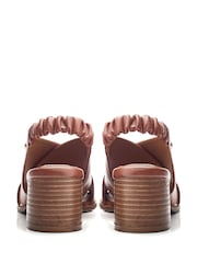 Moda in Pelle Prinia Cross-Over Low Block Elastic Sandals - Image 3 of 4