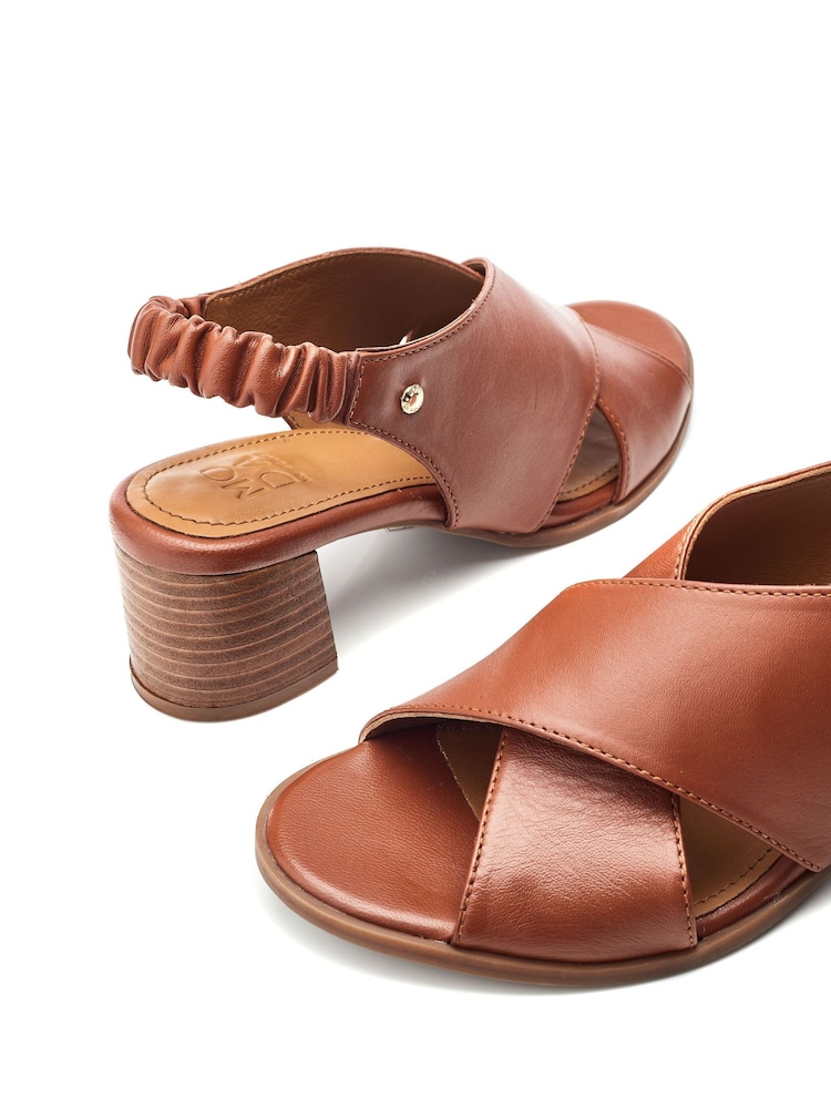 Moda in Pelle Prinia Cross-Over Low Block Elastic Sandals - Image 4 of 4