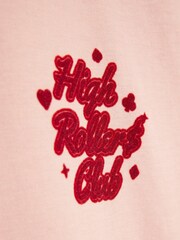 River Island Pink Regular Fit Short Sleeve High Roller 100% Cotton T-Shirt - Image 5 of 5