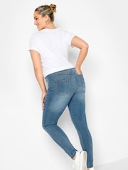 Yours Curve Blue Pull On Bum Shaper Lola Jeggings - Image 2 of 4