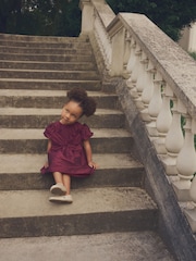 Raspberry Pink Taffeta Bow Party Dress (3mths-10yrs) - Image 5 of 7
