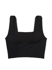 Victoria's Secret PINK Black Shine Cotton Scoop Sports Bra Top - Image 3 of 3