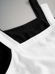 The Set Black/White 2 Pack Linen Blend Sundress - Image 7 of 7