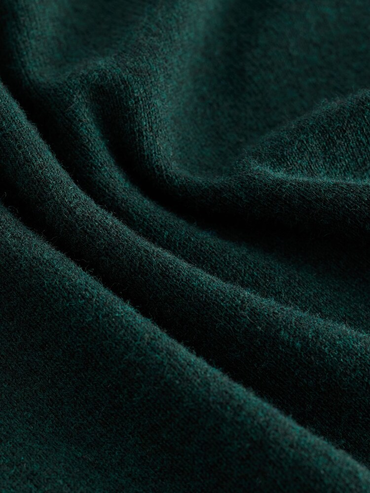 Dark Green Slim Fit Knitted Polo Shirt - Image 7 of 7